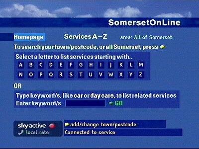 The A to Z of Council service available in Somerset. Users can search by first letter or key word.